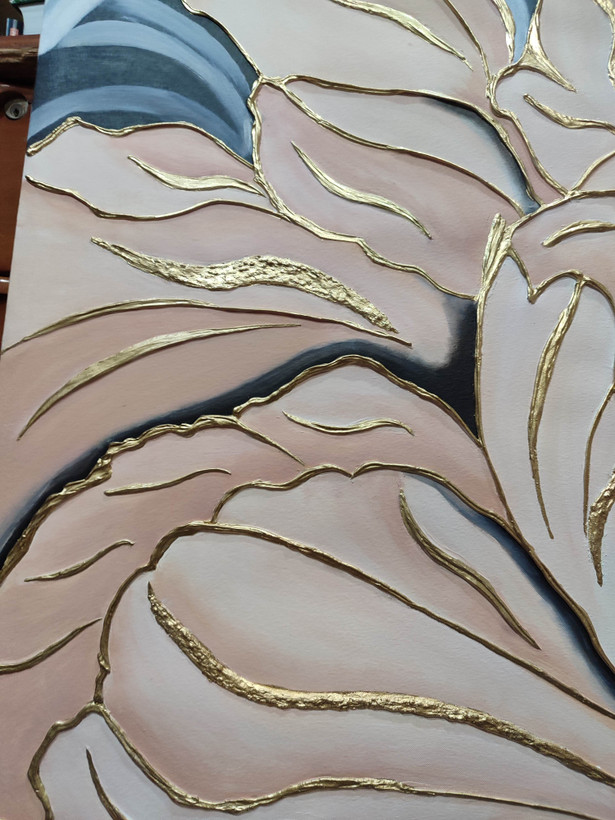 تصویر بخشی از تابلو از نمای نزدیک