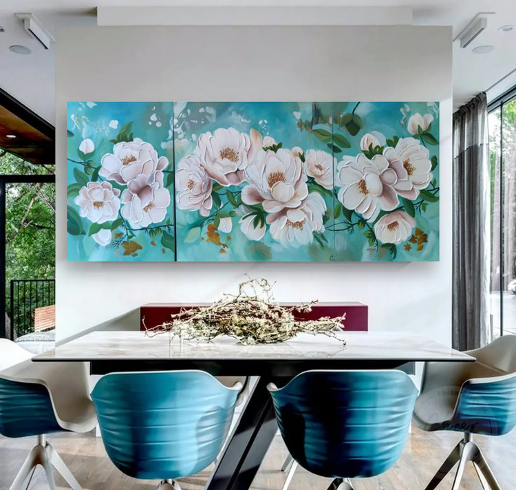 تابلو دکوراتیو گل برجسته روی دیوار