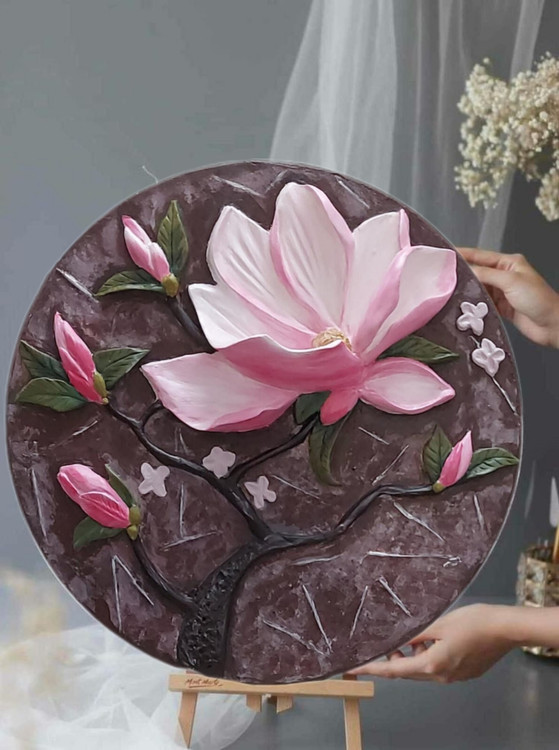 تابلوی گچبری گل برجسته