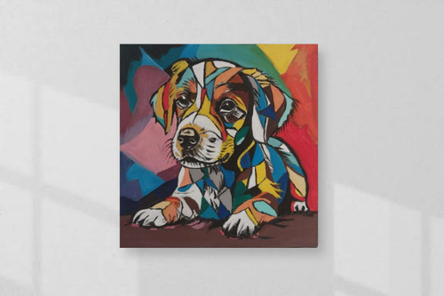تابلوی نقاشی رنگ روغن سگ